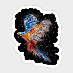 Parrot Watercolor Painting Sticker